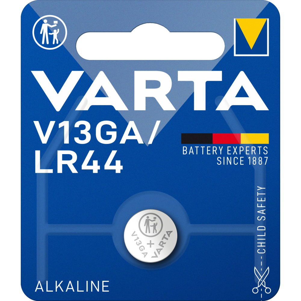 VARTA Alkaline Special V13GA/LR44 Knopfzelle Batterie, 1 Stück, 1,5V - für Spielsachen, Taschenrechner, Messgeräte