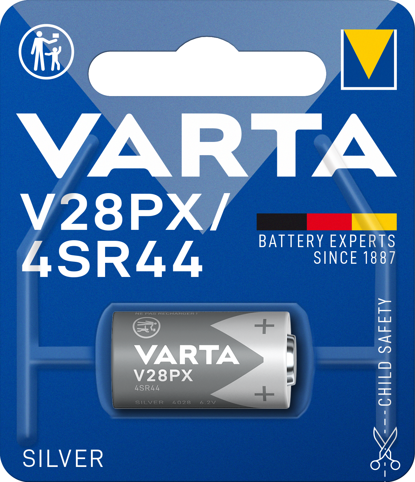 Varta V28PX 4SR44 6,2V Silber Batterie 1 Stück.