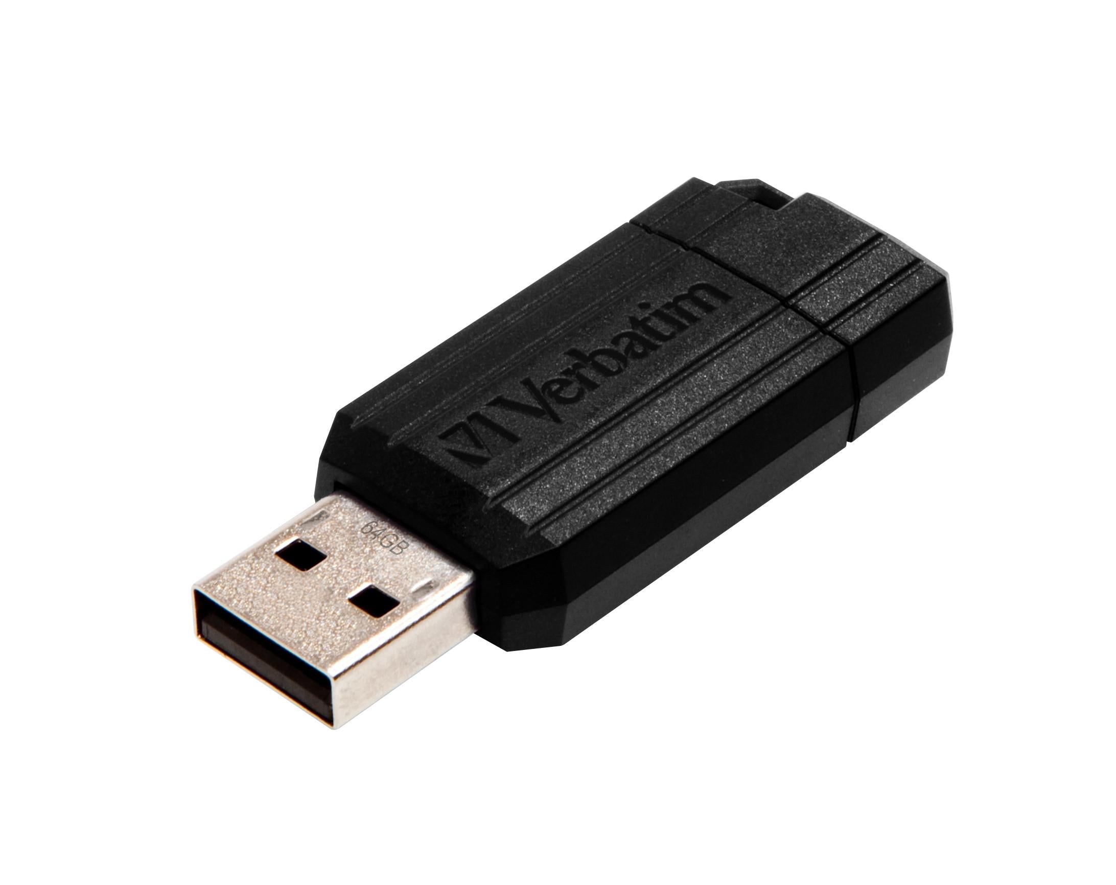 Verbatim PinStripe USB-Stick 64GB 2.0 schwarz