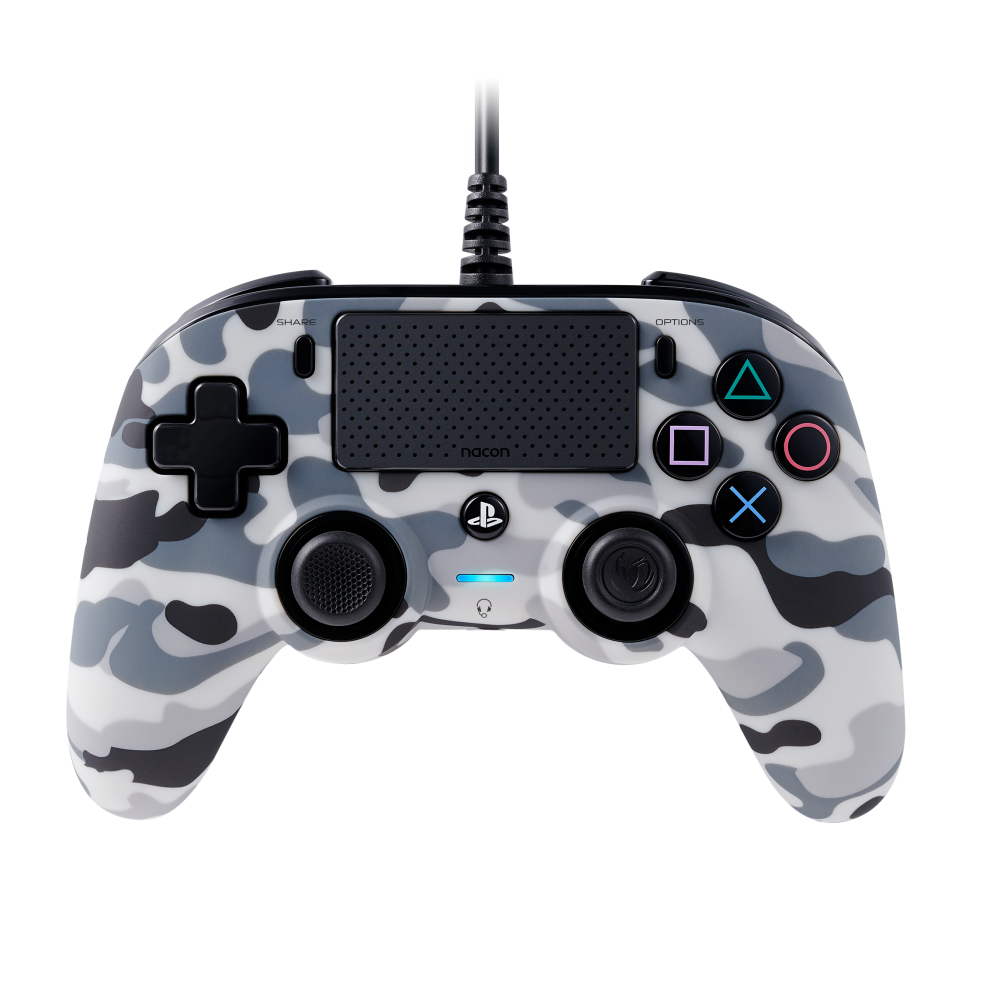 NACON PS4 Controller Camouflage Grau mit Soft Touch & LED.