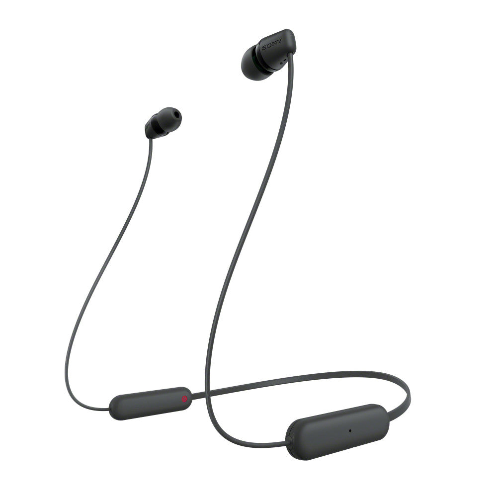 Sony kabelloser In-Ear-Kopfhörer WI-C100 - Schwarz, 25 Stunden Akkulaufzeit, Bluetooth