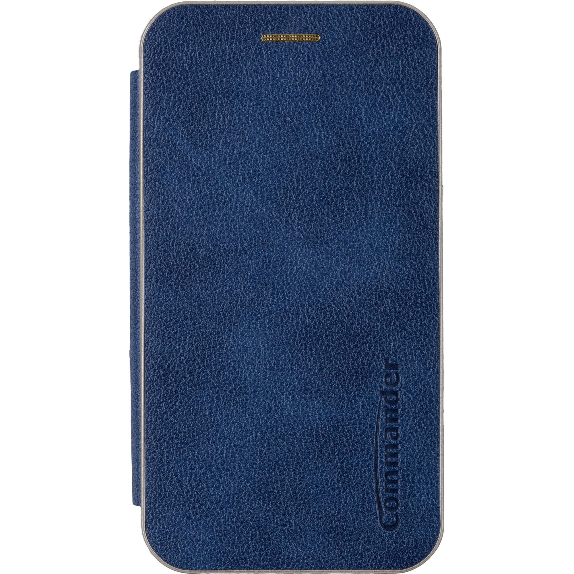 COMMANDER Curve Book Case Deluxe iPhone 14/13 Blau