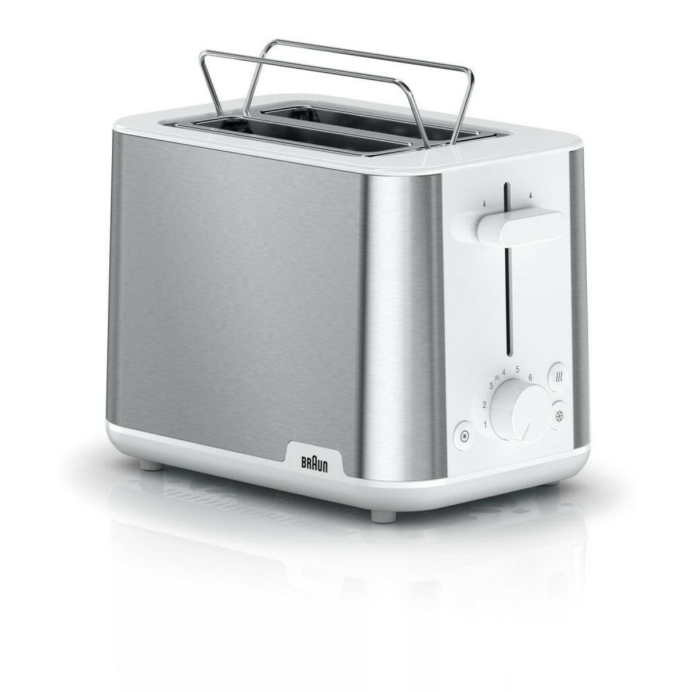 BRAUN HT1510WH Toaster 2 Scheiben, 900W, 8 Bräunungsstufen.