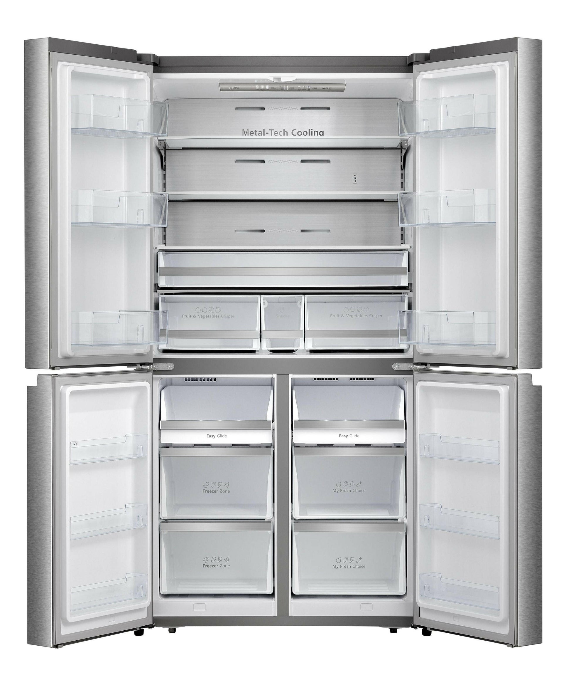 Hisense RQ758N4SAIE Kühl-Gefrierkombination Inox-Look 609l.