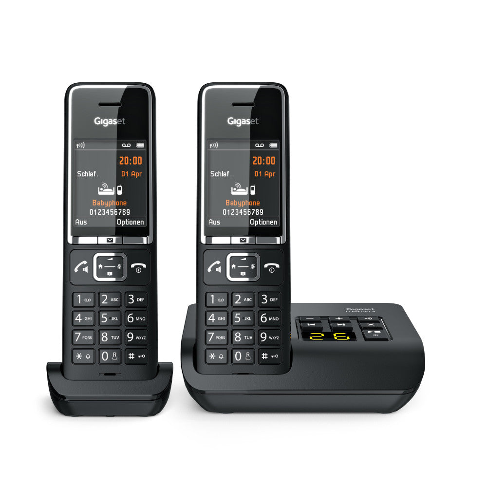 Gigaset COMFORT 550A Duo Schnurloses Telefon Anrufbeantworter Headset-Anschluss Schwarz