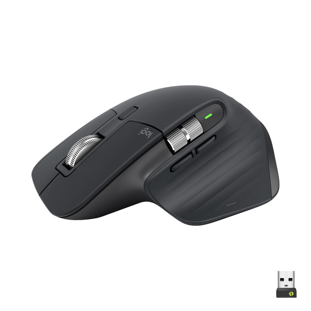 Logitech MX Master 3S kabellose Performance-Maus mit ultraschnellem Scrollen 8K DPI Glass Tracking leises Klicken USB-C Bluetooth Windows Linux Chrome