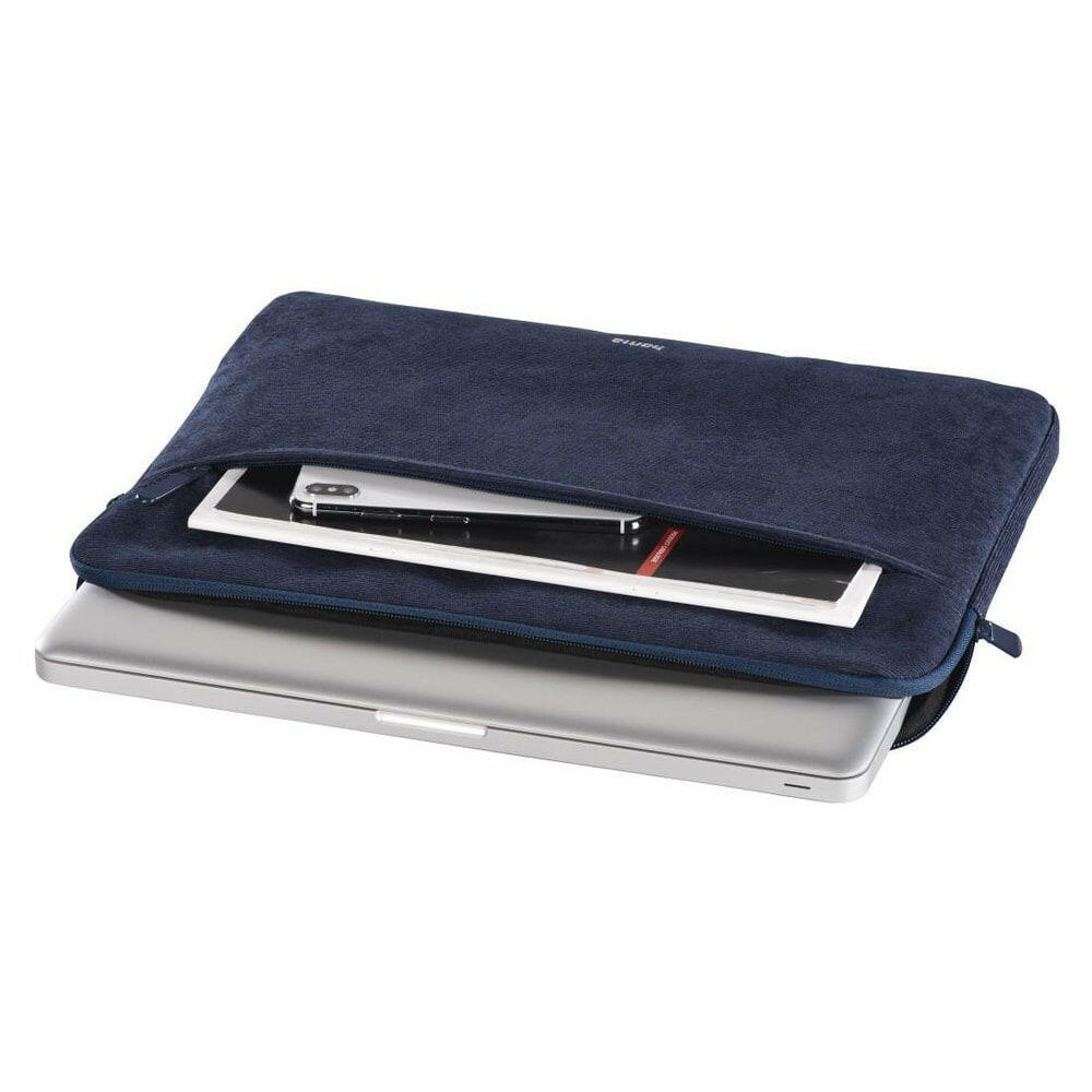 Hama Laptop-Sleeve "Cali" 15,6'' Dunkelblau - Cord-Stoff.