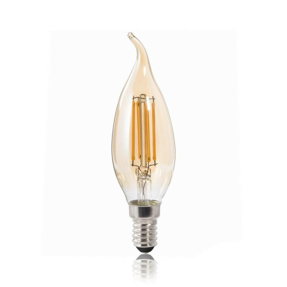 Xavax LED-Filament E14 400lm Windstoß-Kerze amber.