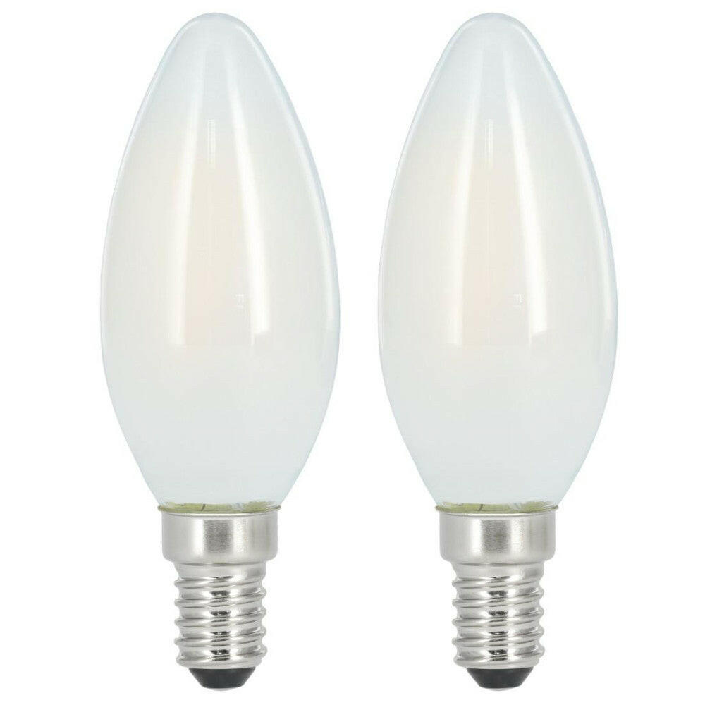Xavax LED-Filament E14 470lm warmweiß 2 Stück Kerzenlampe.
