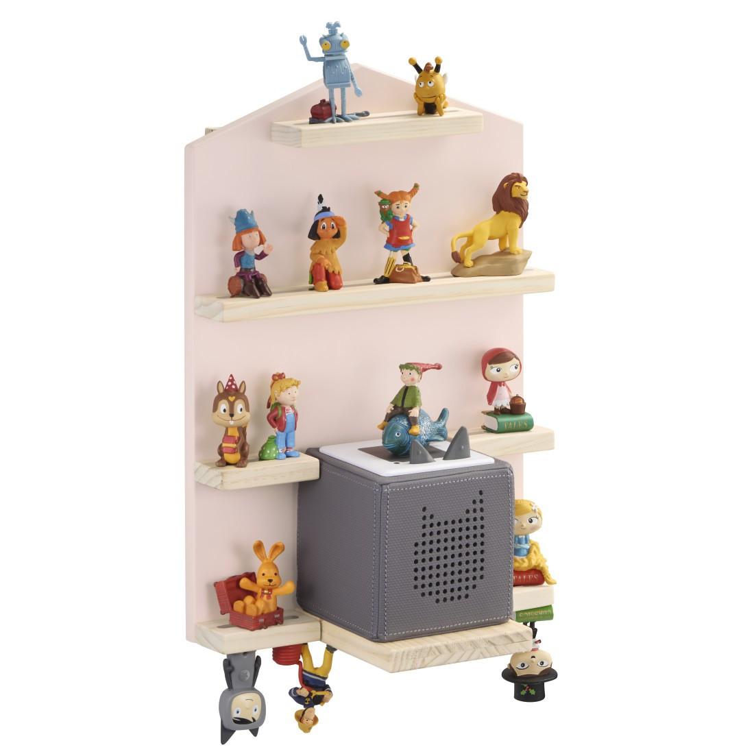 HAMA tonie-Regal 'Haus' für Toniebox, 32 Figuren, rosa