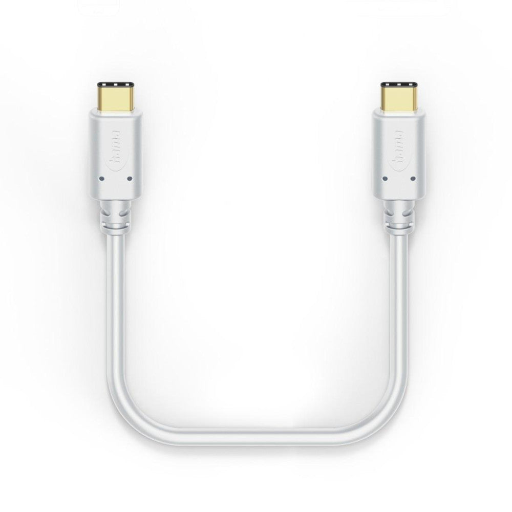 Hama USB C auf USB C Ladekabel 1,5m Weiß Schnellladung Handy Datenkabel vergoldete Stecker optimal kompatibel