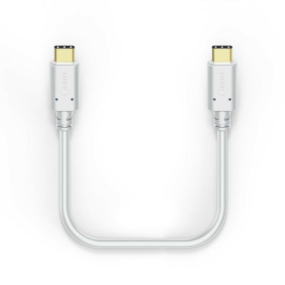 Hama USB-C Ladekabel 1,5m Schnellladung vergoldete Stecker.