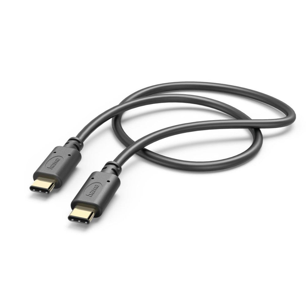 Hama USB-C auf USB-C Ladekabel 1,5m Schwarz - Schnellladung, Datenkabel, vergoldete Stecker, maximale Kompatibilität