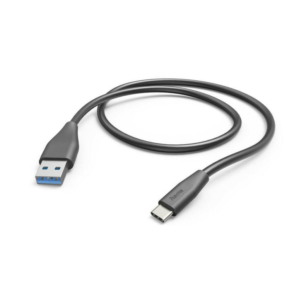 Hama USB A auf USB C Kabel 1,5m Schnellladung schwarz.