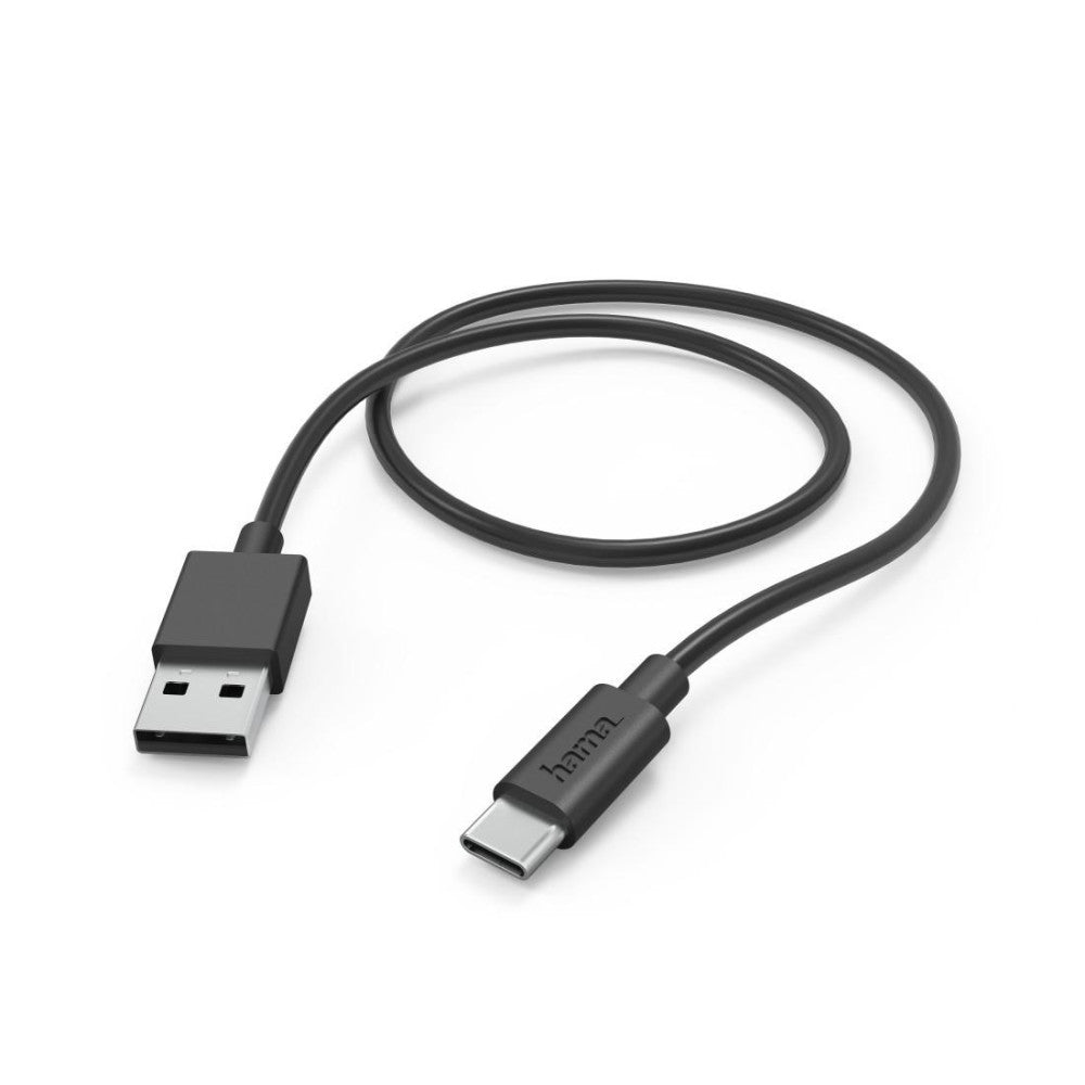 Hama USB-A auf USB-C Ladekabel 1m Schwarz - Schnellladung, Datenkabel, Handykabel