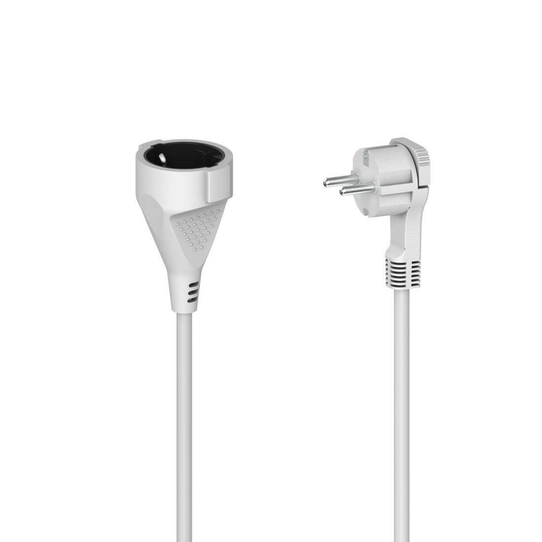 Hama Verlängerungskabel 5m Schuko Flachstecker weiß für.