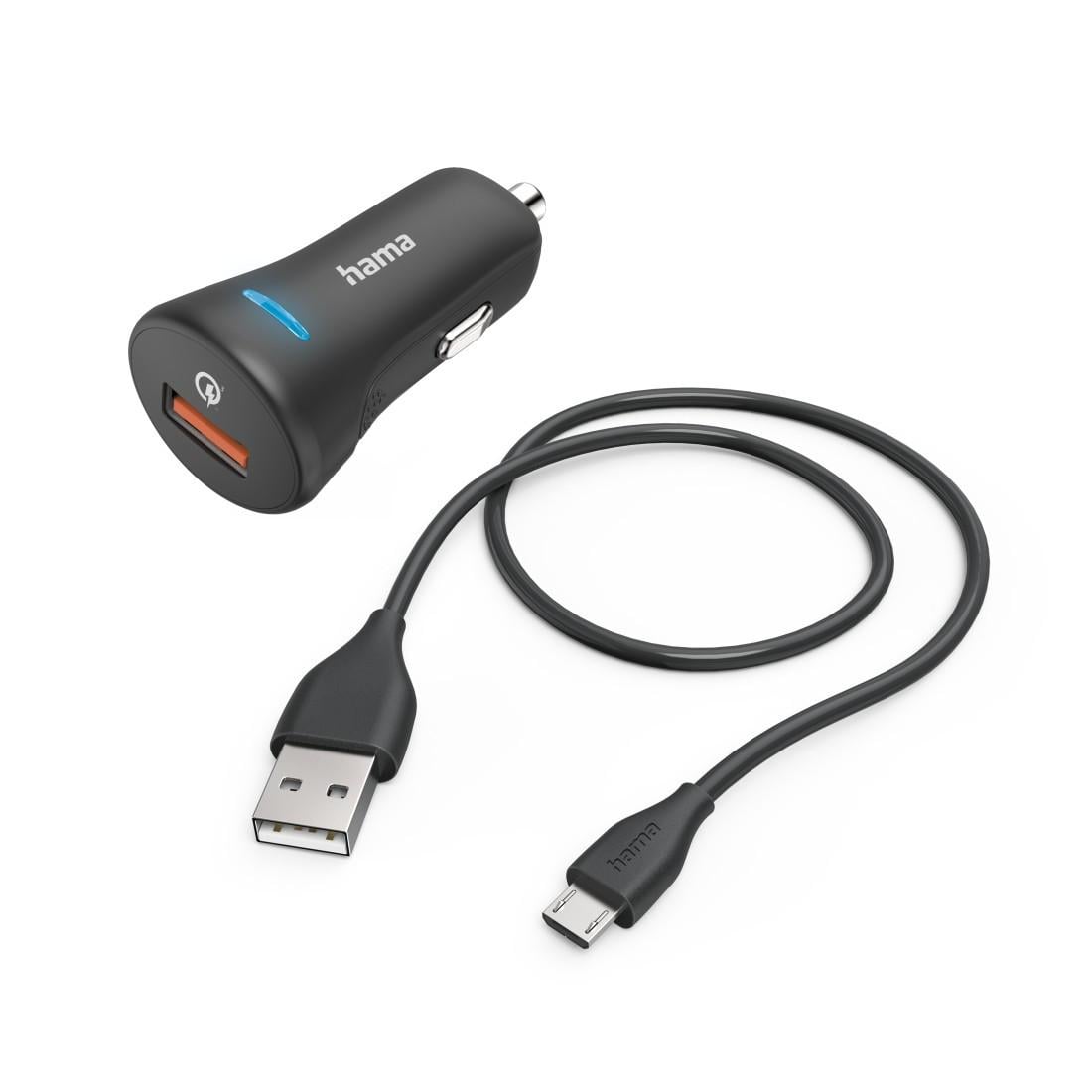 Hama Quick Charge 3.0 Autoladegerät Micro-USB 19,5W Schwarz