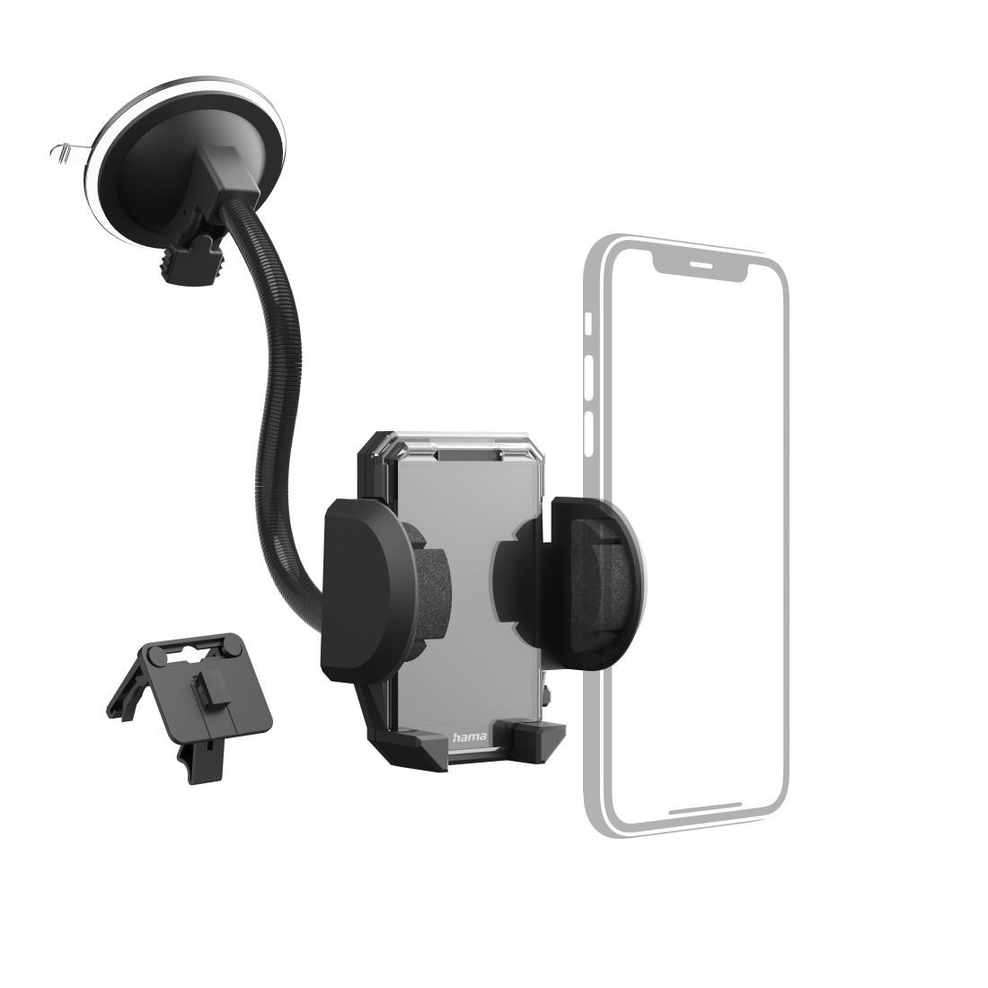 Hama Handyhalterung Auto schwarz 360° Universal Smartphone