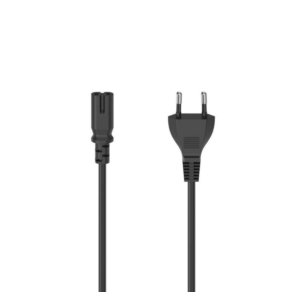 Hama Netzkabel 1,5m Eurostecker 2-polig für Geräte, schwarz