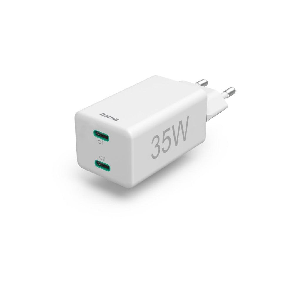 Hama Schnellladegerät 2x USB-C 35 Watt Power Delivery Qualcomm