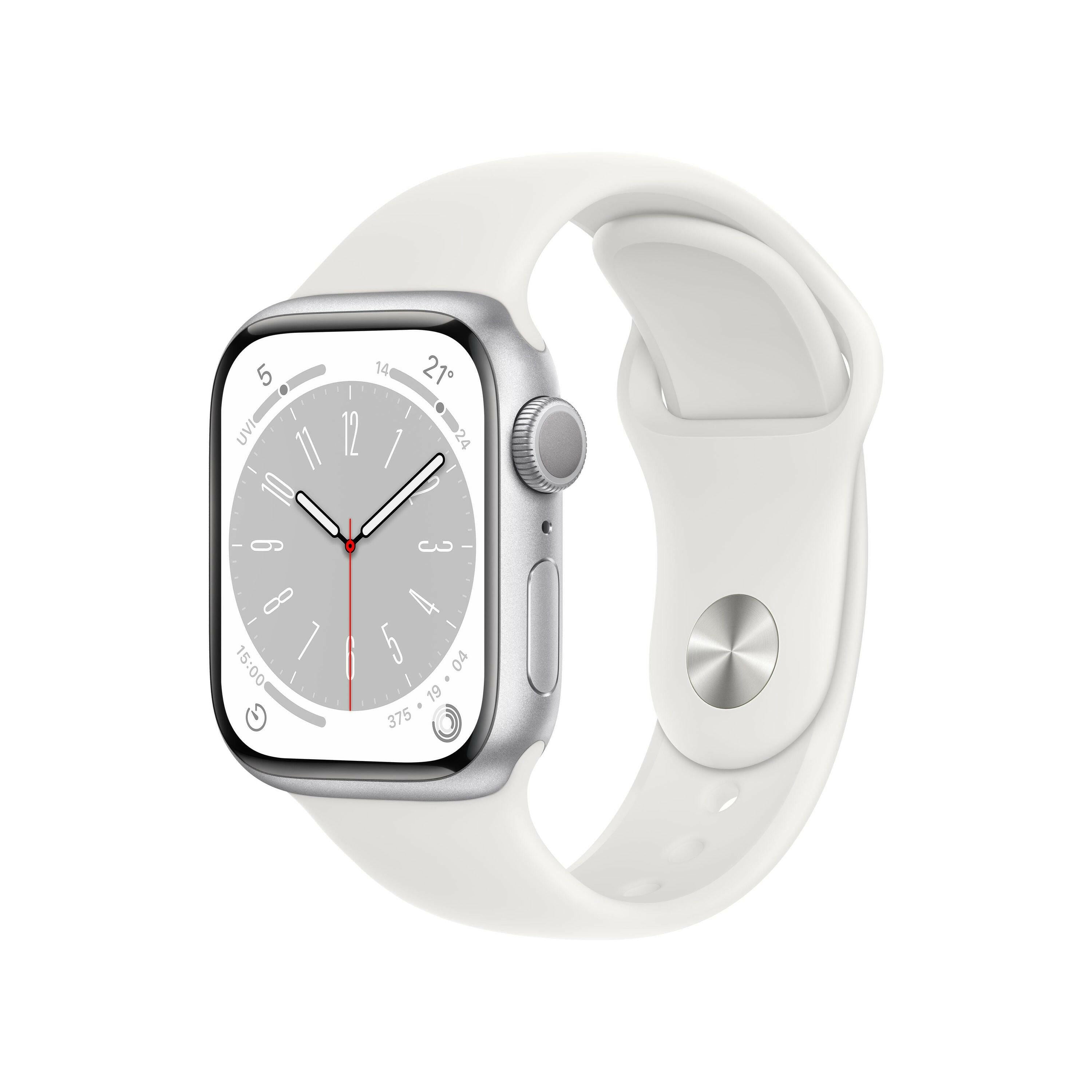 Apple Watch Series 8 GPS Silber 45mm - Smartwatch mit.