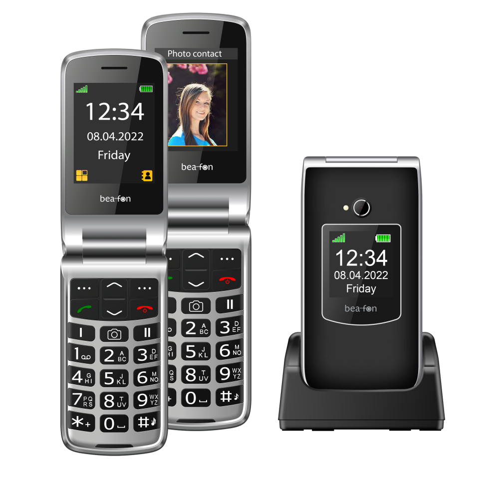Beafon SL605 Klapphandy für Senioren, 2,4" Display, Kamera.