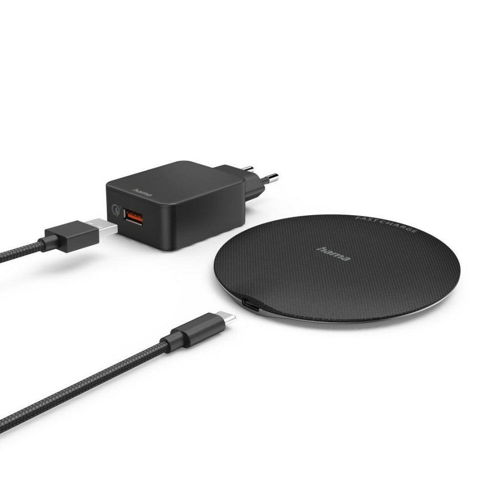 Hama QI-FC15 Induktions-Ladegerät 15W Metall Schwarz B-Ware.