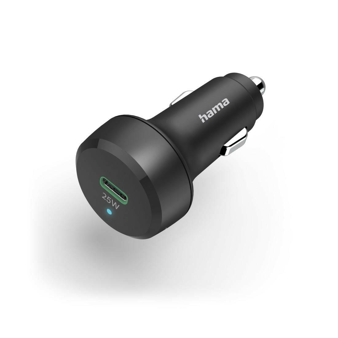 Hama Auto-Schnellladegerät 25W USB-C PD Schwarz 00201638.