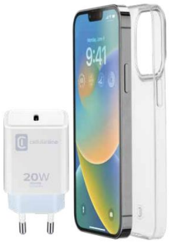 CellularLine iPhone 14 Starter Kit Charger+Case.
