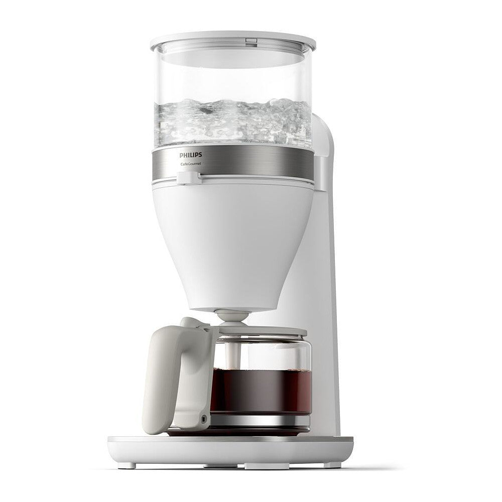 Philips Café Gourmet Filterkaffeemaschine HD5416/00 Weiß 15 Tassen Glaskanne 1,25 Liter Aroma-Twister Aromatisch Heiß, DomAppliances