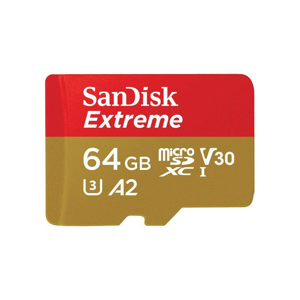 SanDisk Extreme 64GB microSDXC UHS-I für Actioncams.
