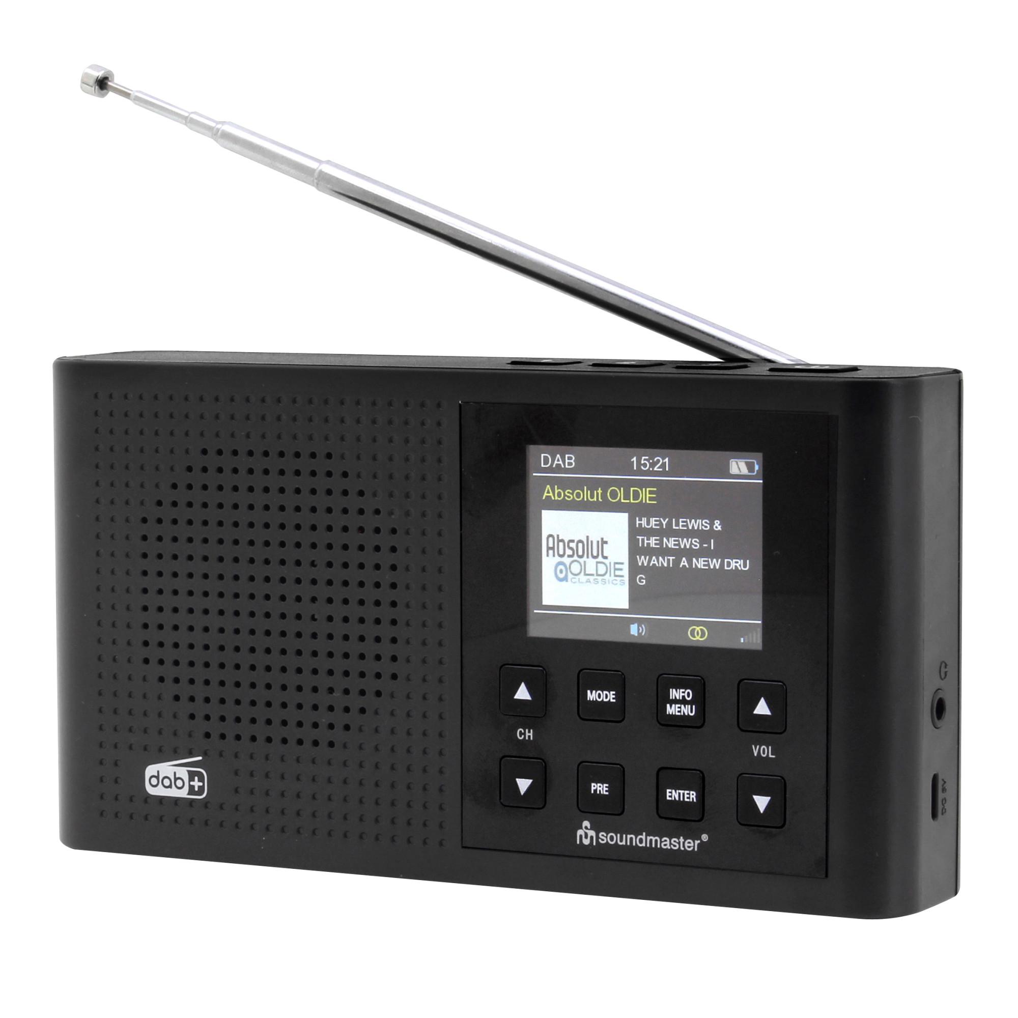 Soundmaster DAB165SW DAB+ Radio Schwarz 2'' Farbdisplay