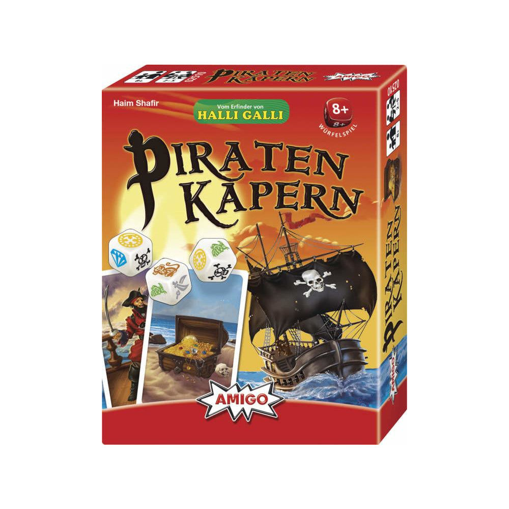 AMIGO Piraten Kapern Kartenspiel Pack mit 3er Pack - Unterhaltsames und taktisches Kartenspiel für 2-5 Spieler ab 8 Jahren