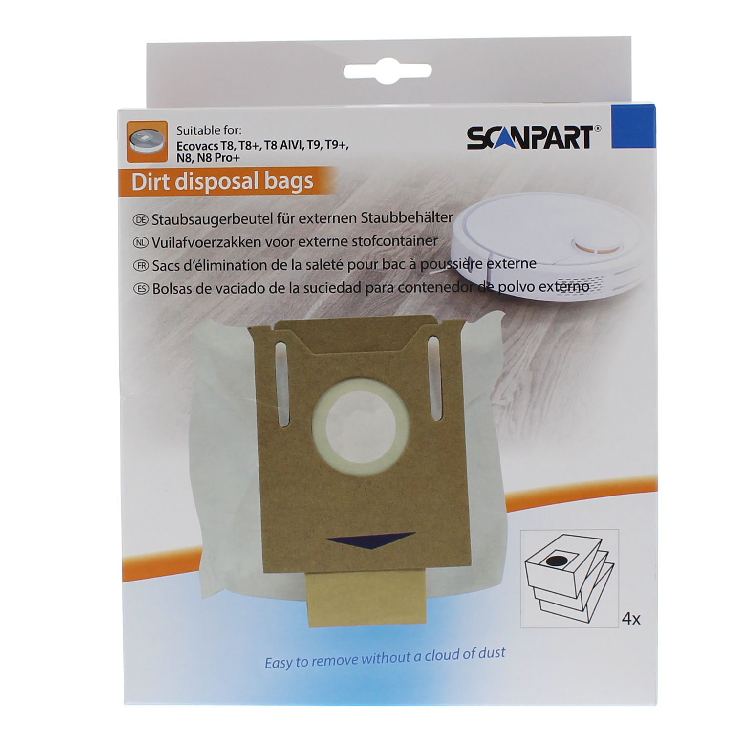 Scanpart Staubsaugerbeutel für Ecovacs Deebot T8 - 4.