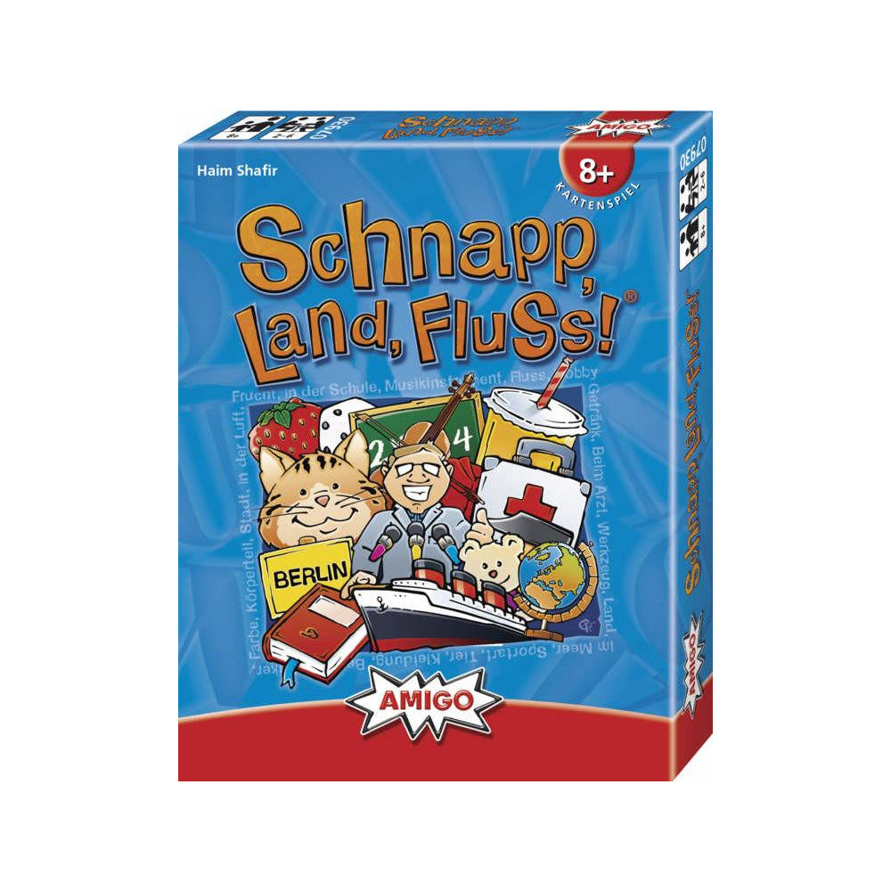 Amigo Schnapp Land Fluss Kartenspiel inkl. 50 Karten und Anleitung - Familienspiel ab 8 Jahren - Haim Shafir - Spiel für 2-6 Spieler