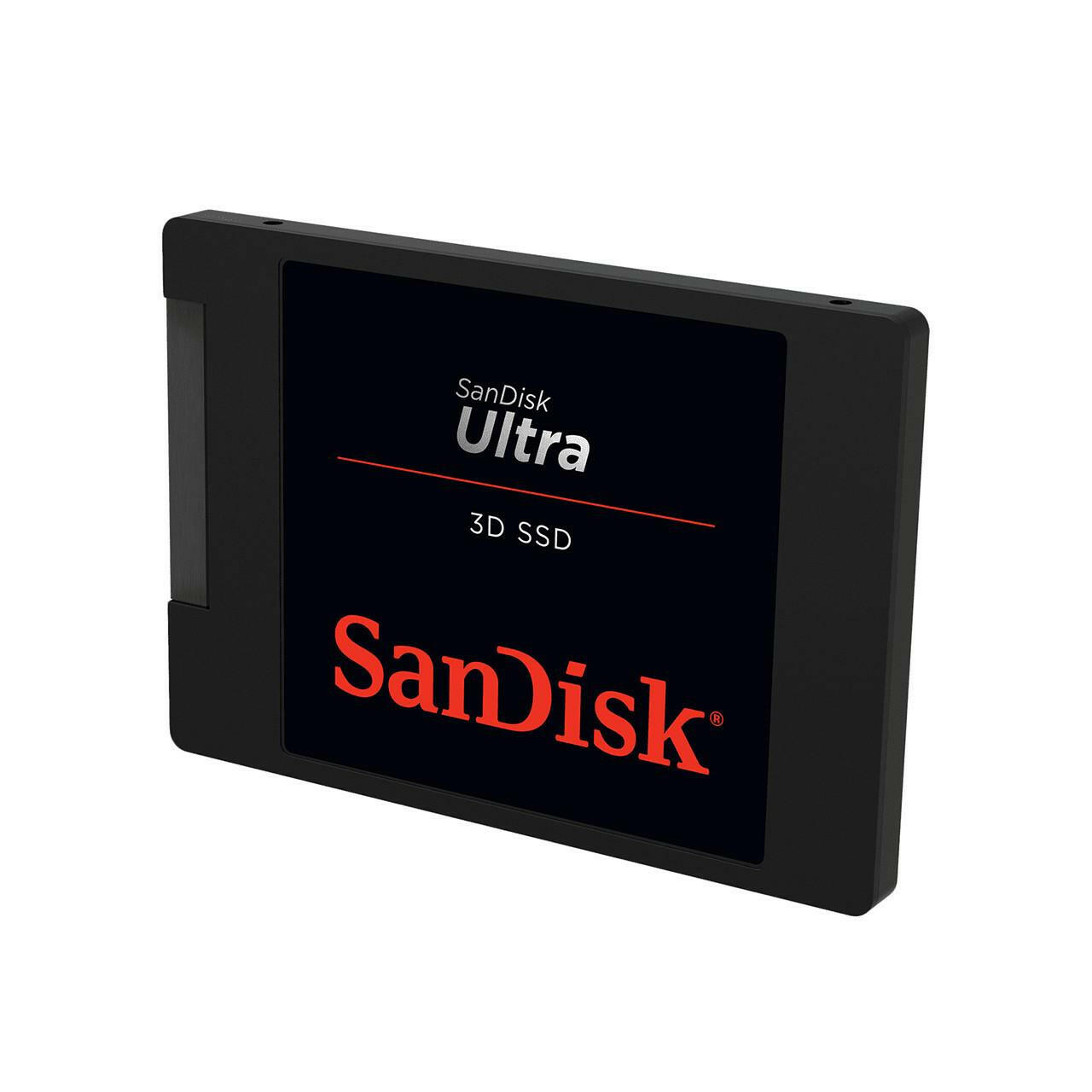 SanDisk Ultra 3D SSD 500 GB 2,5" intern SATA III Schwarz.