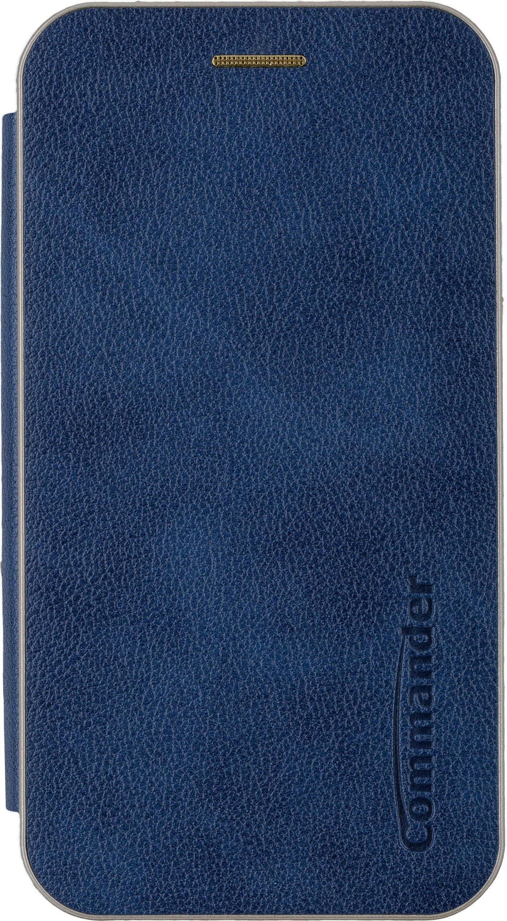 COMMANDER Curve Book Case Deluxe für Samsung A15 5G Blau.
