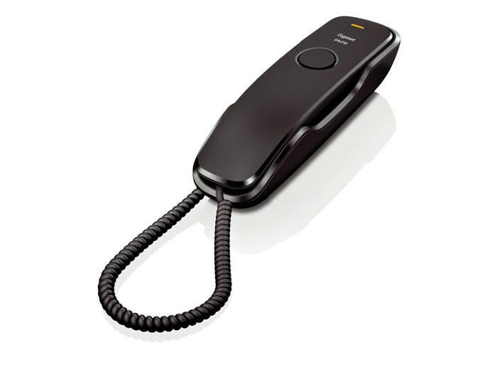 Gigaset DA210 Schnurgeb. Telefon mit 10 Kurzwahlen, schwarz.