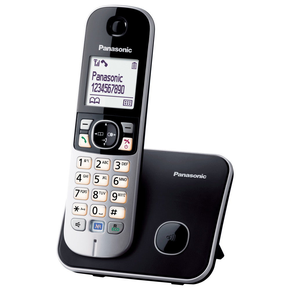 Panasonic KX-TG6811GB Schwarz Schnurlostelefon mit 1,8 Zoll Display und 30 Klingelmelodien