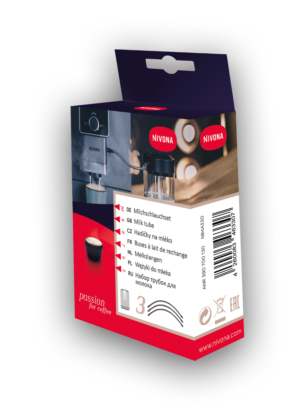 Nivona NIMA 330 Milchschlauch Set - 3 Stück für