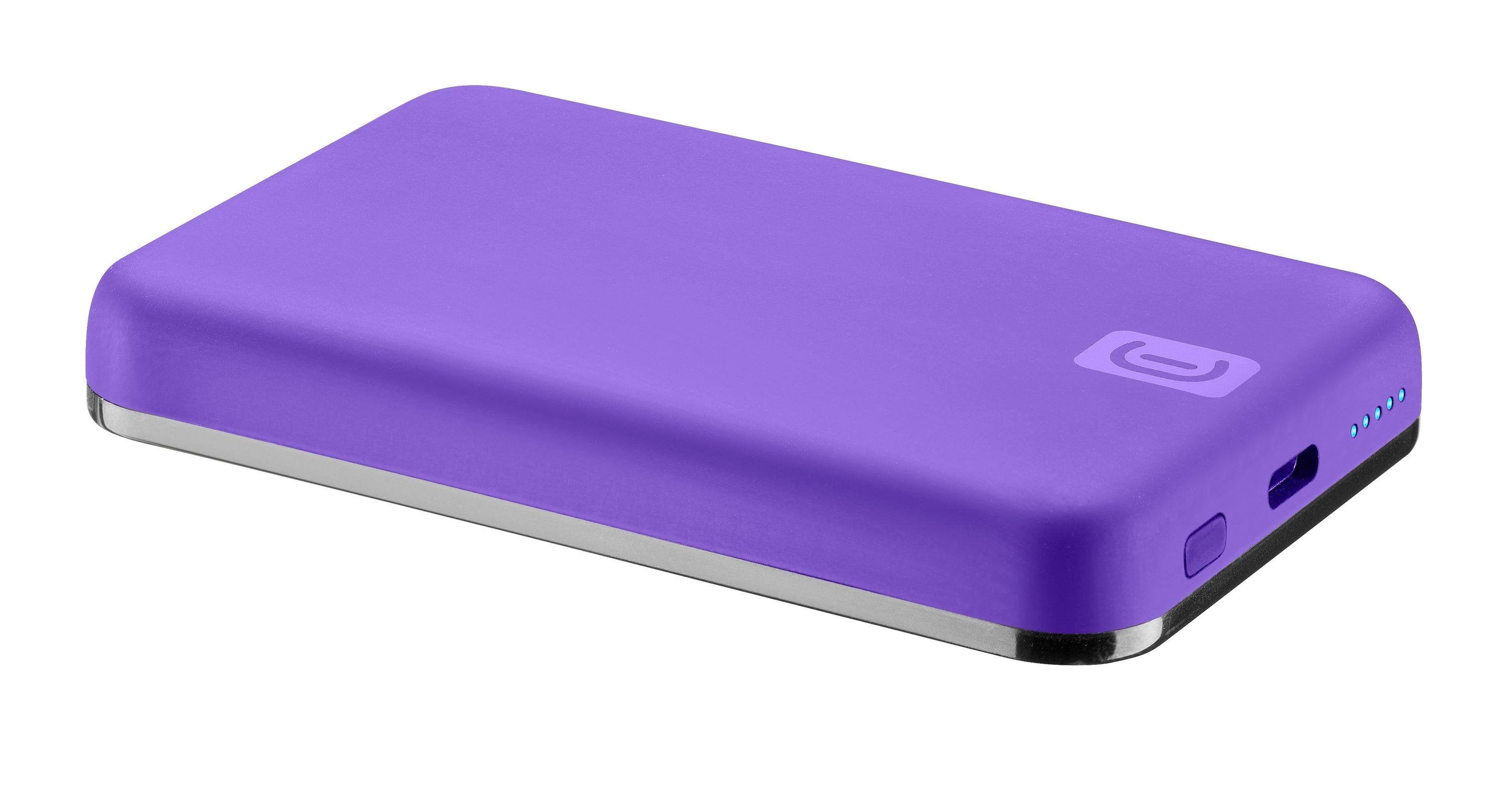 Cellularline MAG 5000 Powerbank | MagSafe, 5000 mAh, Lila