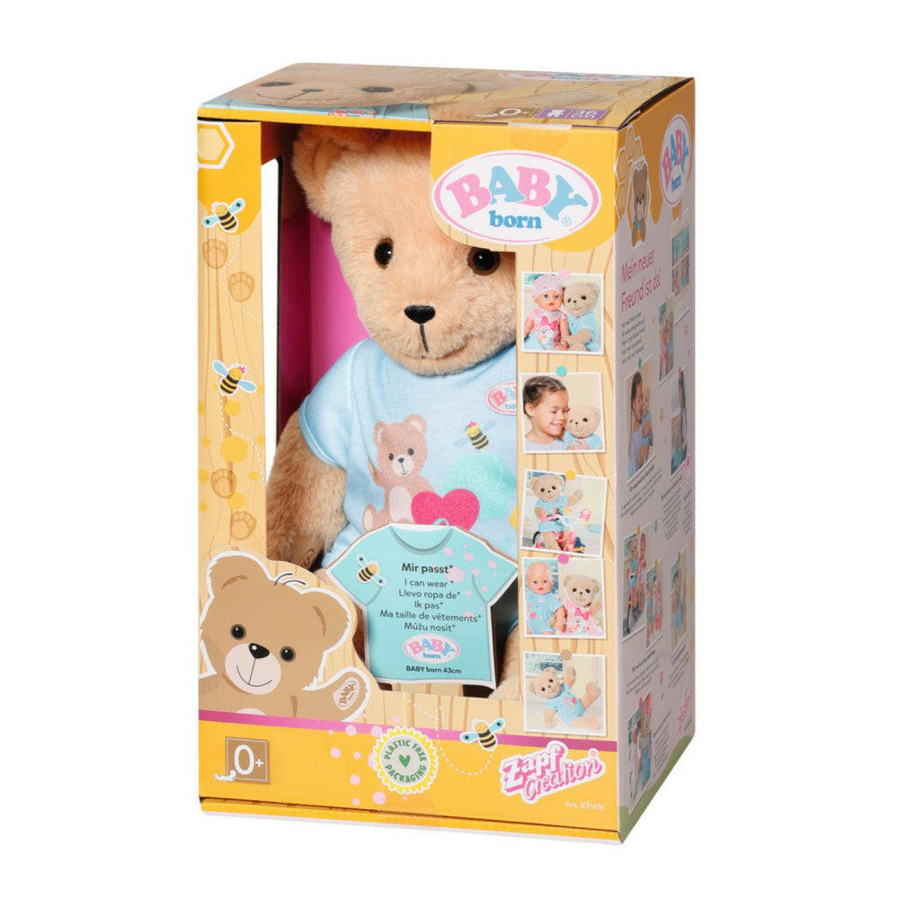 BABY born Bär blau mit Strampler, bewegliche Gelenke
