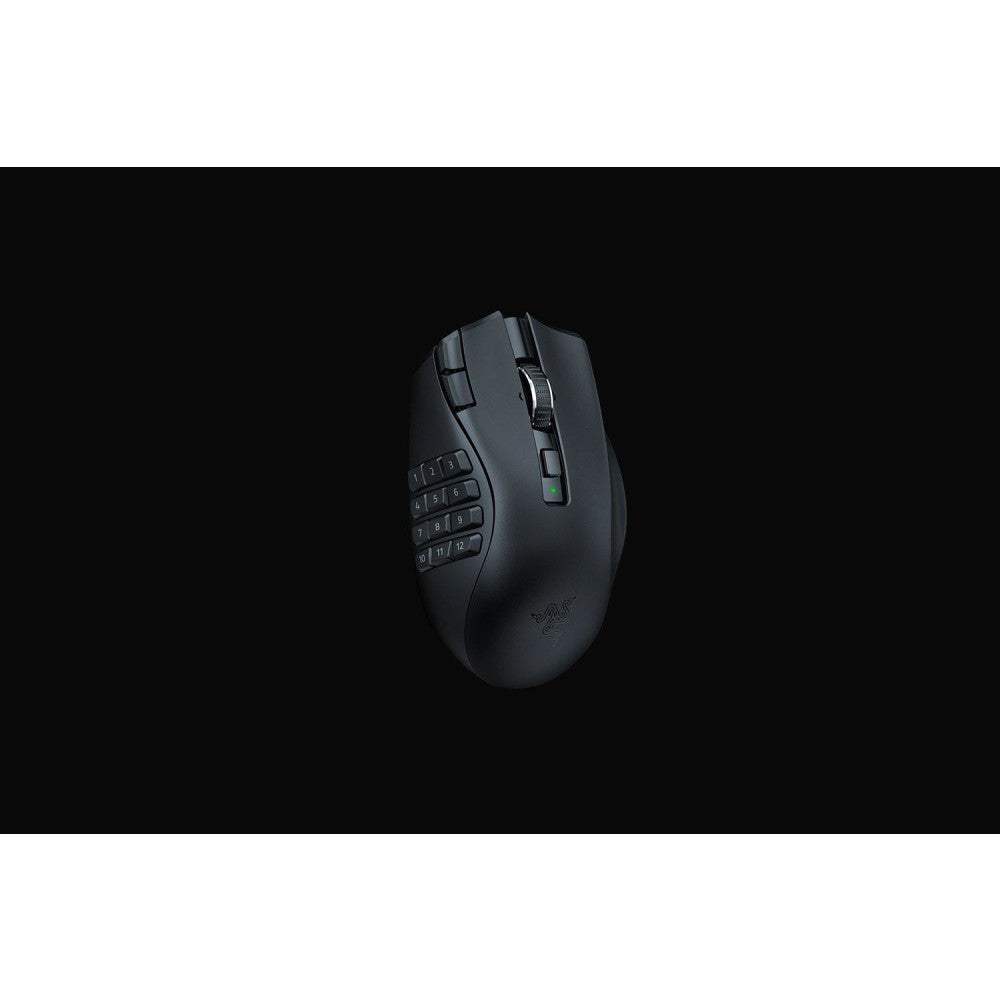 Razer Naga V2 HyperSpeed MMO Gaming Maus - Kabellos, 19 Programmierbare Tasten, 250 Stunden Laufzeit, Focus Pro 30K Sensor