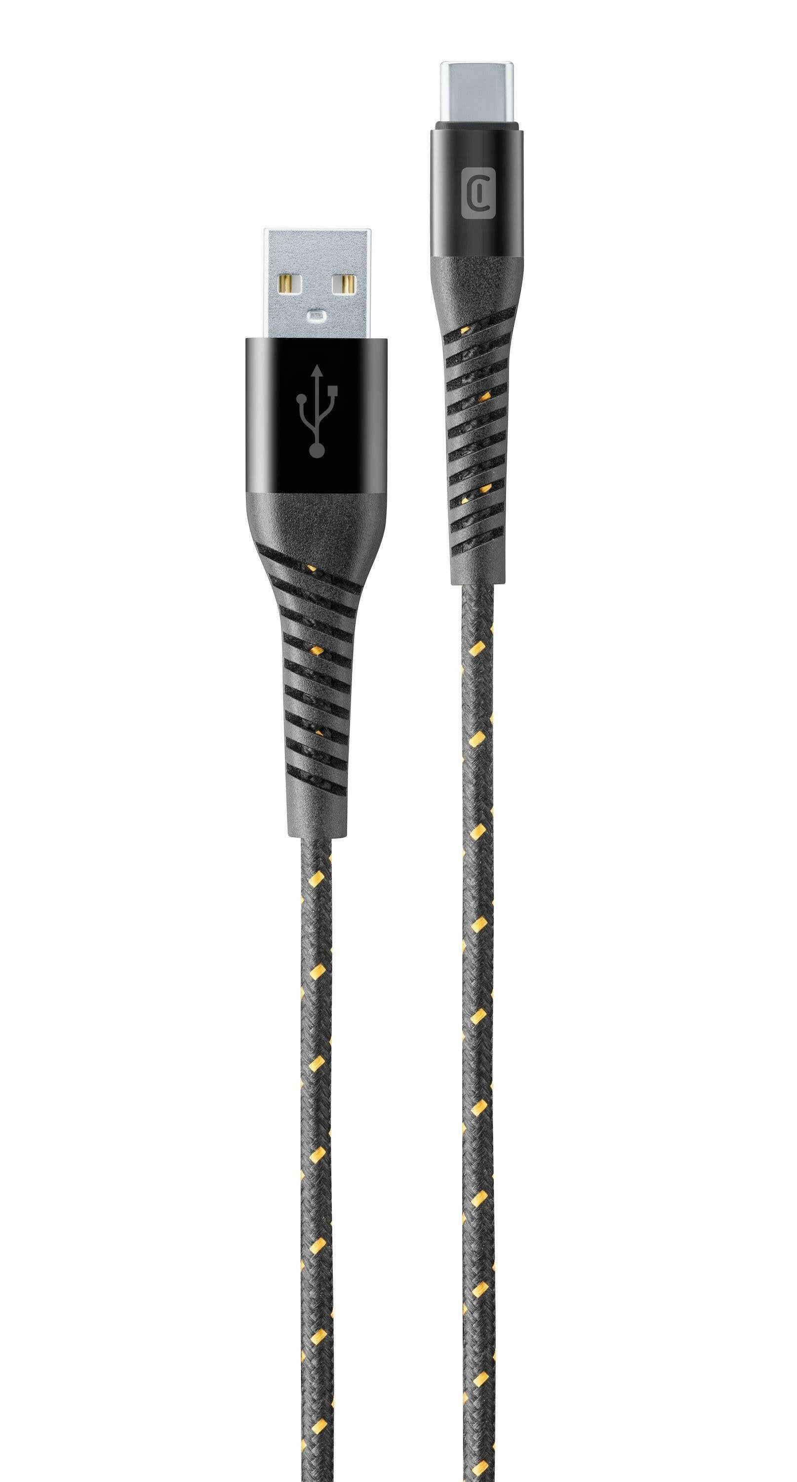 Cellularline Tetra Force USB-C Kabel 2m schwarz.