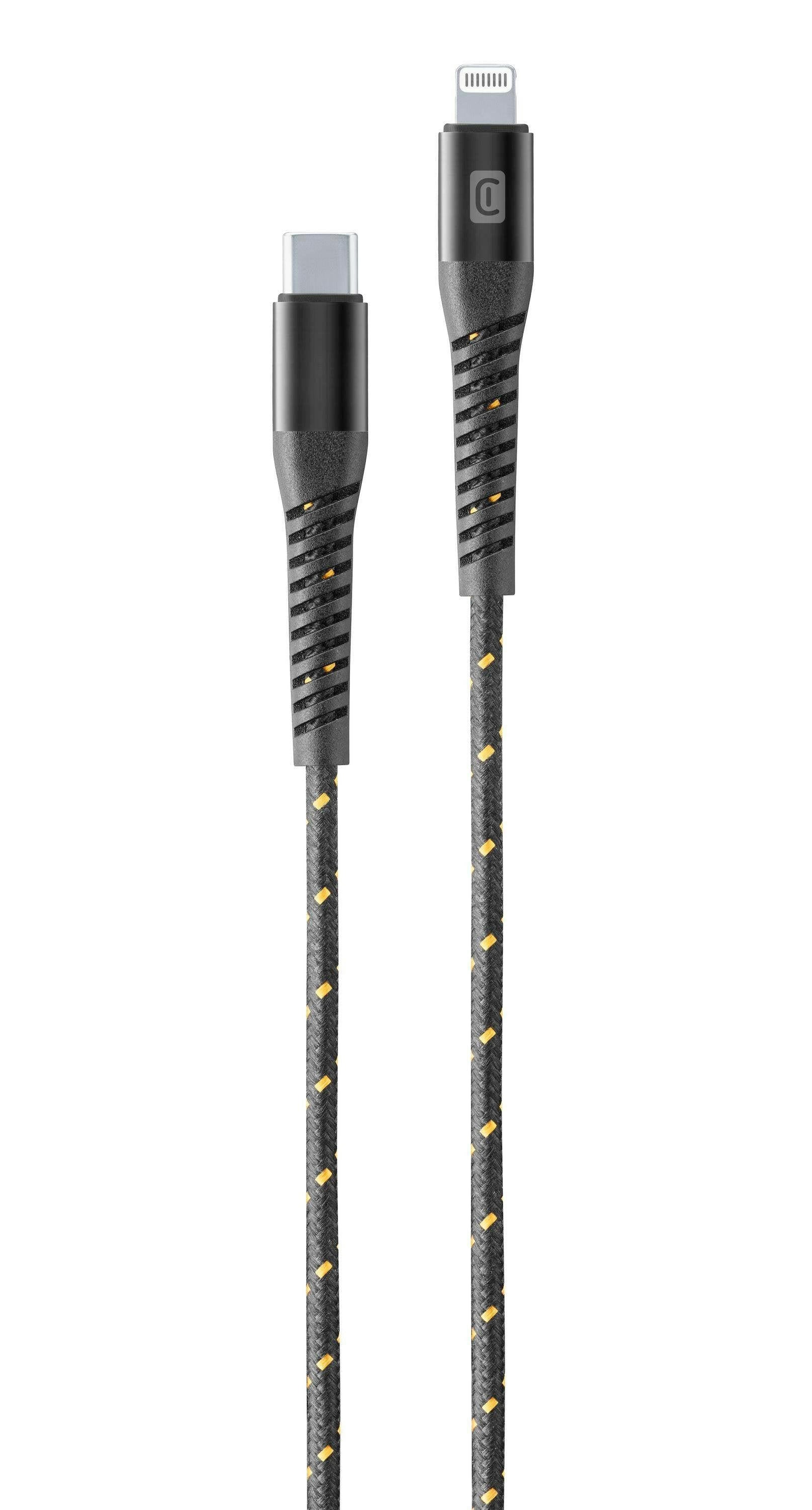 Cellularline Tetra Force 2m USB-C auf Lightning Kabel.