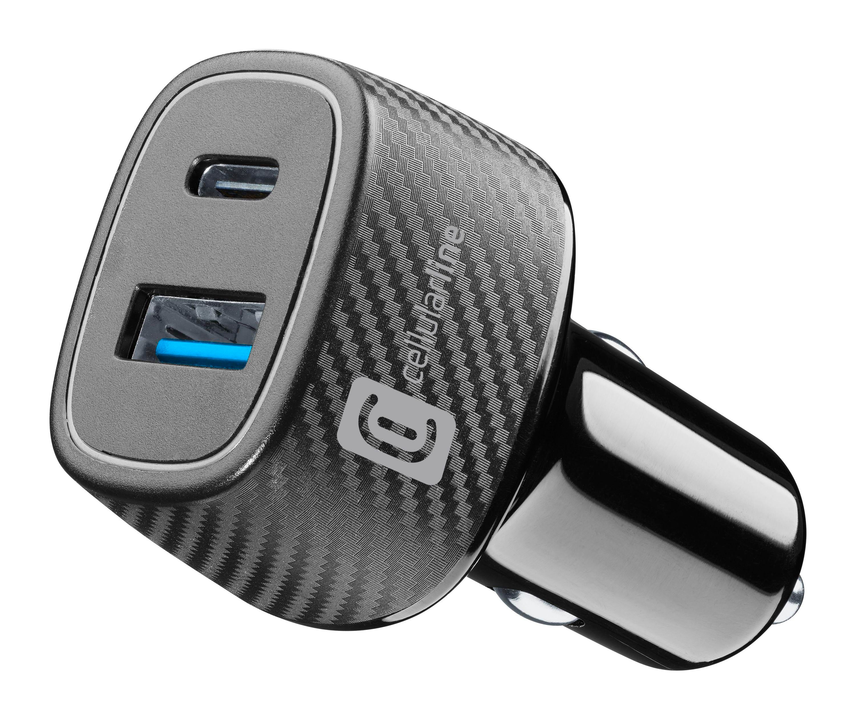Cellularline Car Multipower Ultra Kfz-Ladegerät USB-C 30W
