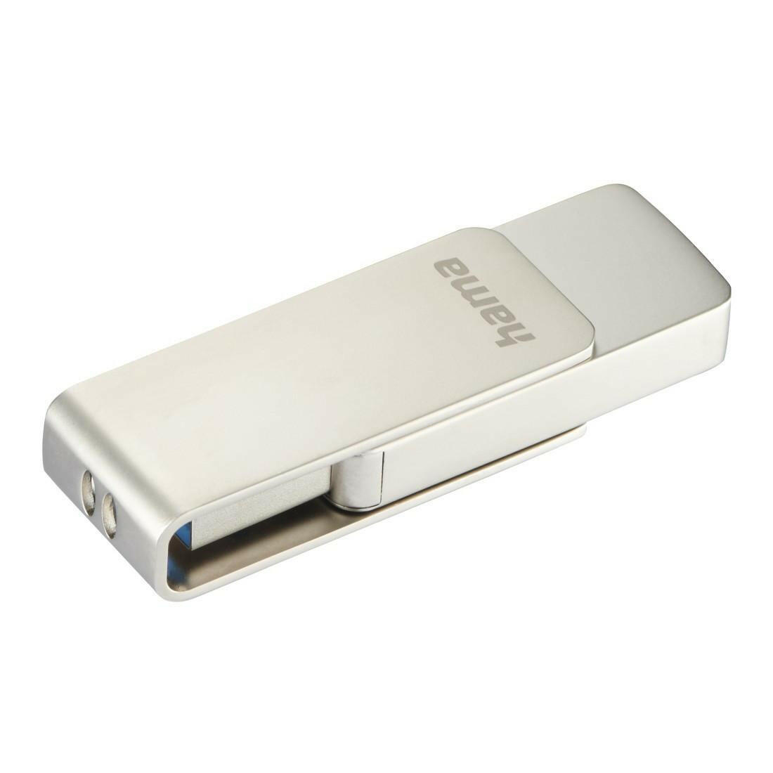 Hama Rotate Pro USB Stick 64GB, USB 3.0, silber, 70MB/s.