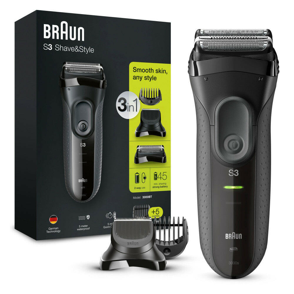Braun Series 3 3000BT Herrenrasierer 3-in-1 mit 5.