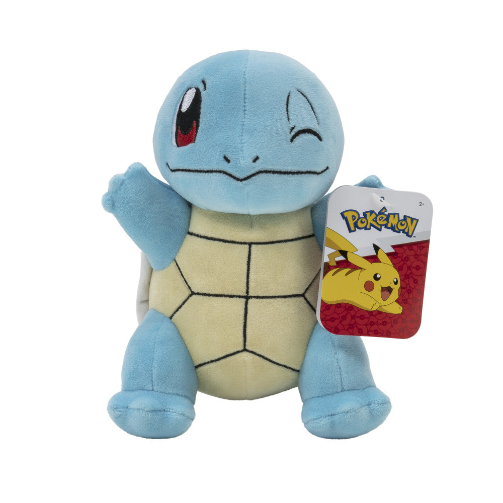 Jazwares Pokémon Schiggy #3 Plüsch Kuscheltier 20cm - Offizielles Pokémon Plüschspielzeug