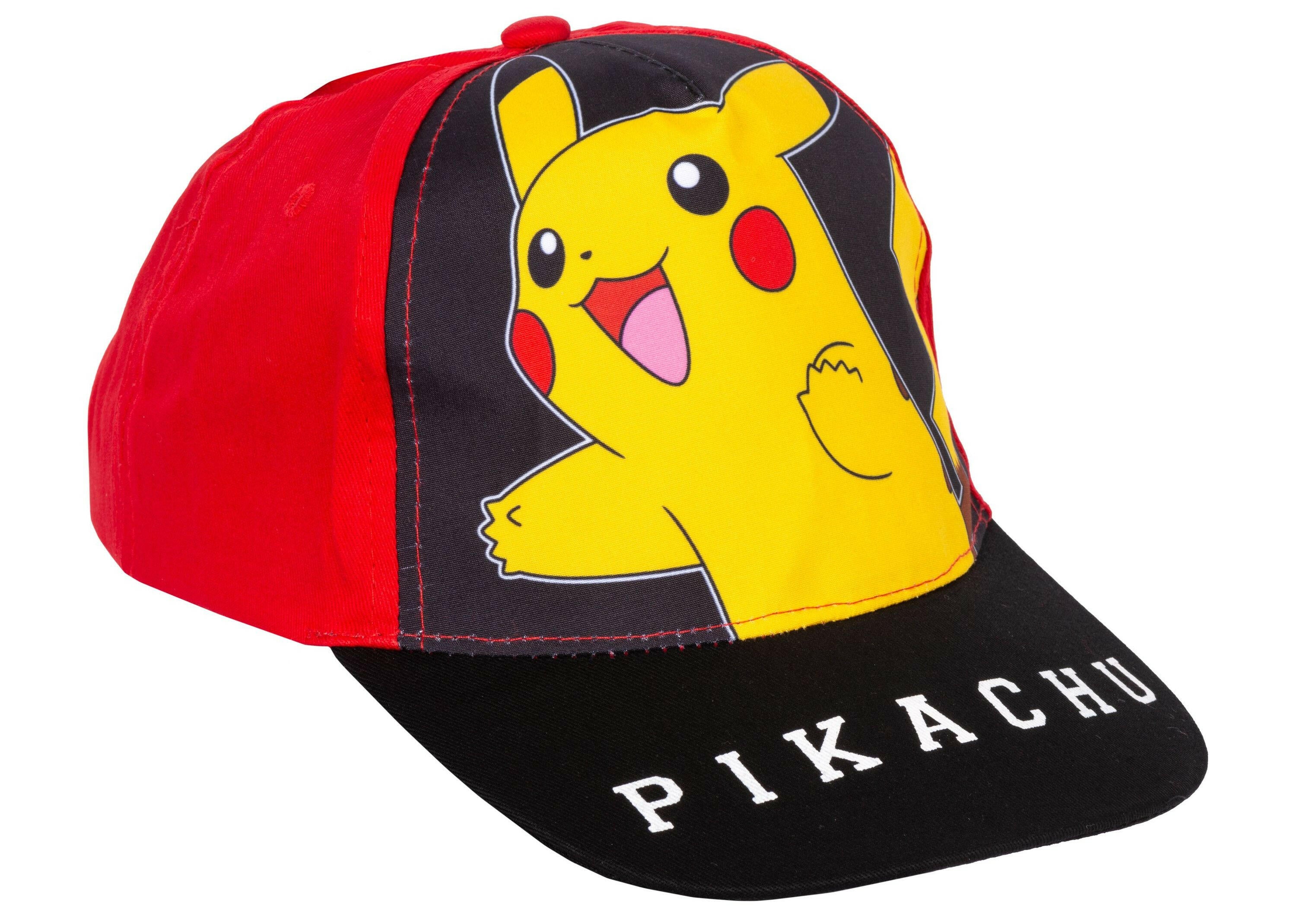 Pokémon Pikachu Snapback Kappe in Rot – Universalgröße.